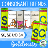 Consonant blends foldable cut and paste activity sc sk and