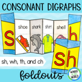 Consonant digraphs foldable cut and paste activity ch th w