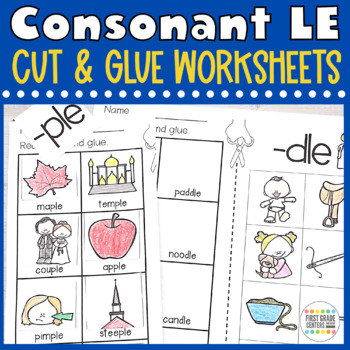 Preview of Consonant le Worksheets | Final Stable Syllable | Two Syllable Words