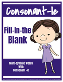 Consonant -le Fill-in-the-Blank