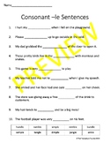 Consonant -le Flashcards and Sentences