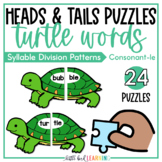 Consonant-le Syllable Division Puzzles - Heads and Tails [