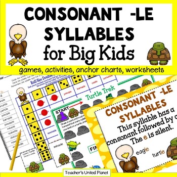 Preview of Consonant -le Multisyllabic SOR/OG Games, Worksheets, Activities + Easel!