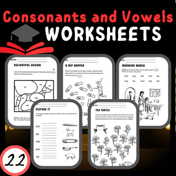 Preview of Consonants and Vowels - An Easy No-Prep Phonics worksheets