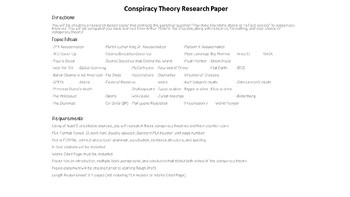 Preview of Conspiracy Theory Research Paper