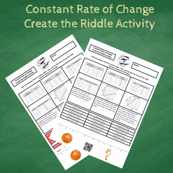 Preview of Constant Rate of Change:  Graphs, Tables & Word Problems Create the Riddle