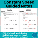 Constant Speed | Rates | Rate | Guided Notes | Ratios | Ratio | Math | Distance