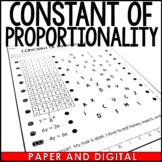 Constant of Proportionality Activity Cross Out Worksheet