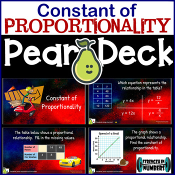 Preview of Constant of Proportionality Digital Activity for Google Slides/Pear Deck