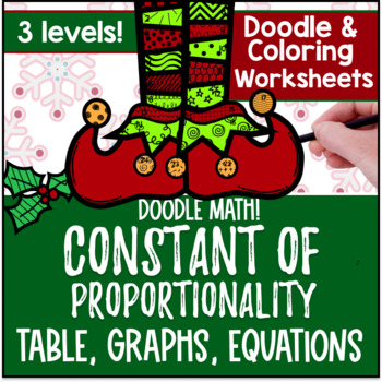 Preview of Constant of Proportionality | Doodle Math: Twist on Color by Number Worksheets
