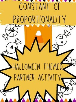 Preview of Constant of Proportionality/K-value Candy Grab Halloween Activity