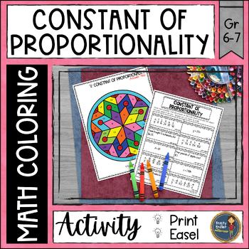 Preview of Constant of Proportionality Math Color by Number