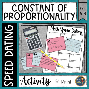 Preview of Constant of Proportionality Math Speed Dating - Task Cards