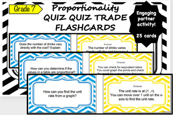 Preview of Proportionality / Direct Variation PARTNER ACTIVITY Cards