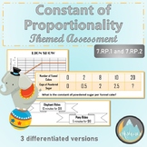 Constant of Proportionality Assessment - THREE versions 7.