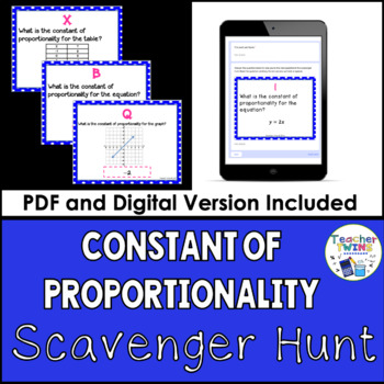 Preview of Constant of Proportionality Scavenger Hunt