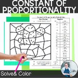 Constant of Proportionality Solve & Color TEKS 7.4d Math A