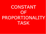 Constant of Proportionality Task