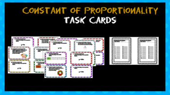 Preview of Constant of Proportionality Task Cards