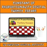 Constant of Proportionality Thanksgiving Turkey Digital Es