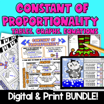 Preview of Constant of Proportionality Topic BUNDLE | Guided Notes | Print & Digital