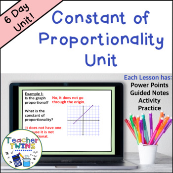 Preview of Constant of Proportionality Unit