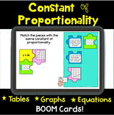 Constant of Proportionality & Unit Rate BOOM Cards, Digita