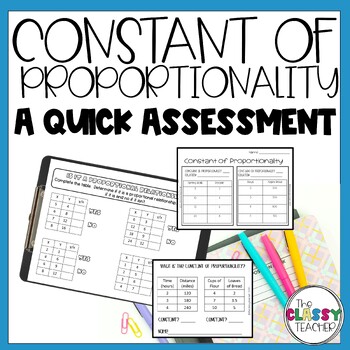 Preview of Constant of Proportionality Warm Ups & Exit Tickets