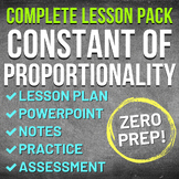 Constant of Proportionality Worksheet Lesson Pack (NO PREP