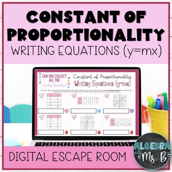 Preview of Constant of Proportionality Writing Equations Digital Activity