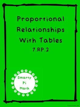 Preview of Constant of Proportionality with Tables (7.RP.2)