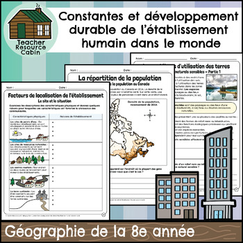 Preview of Constantes et développement durable (Grade 8 Ontario FRENCH Geography)