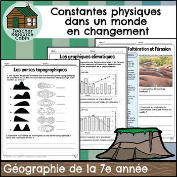 Preview of Constantes physiques dans un monde en changement (Grade 7 French Geography)