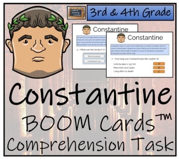 Preview of Constantine BOOM Cards™ Comprehension Activity | 3rd Grade & 4th Grade