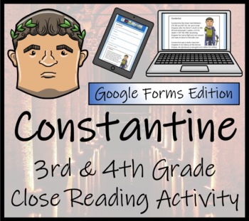 Preview of Constantine Close Reading Activity Digital & Print | 3rd Grade & 4th Grade