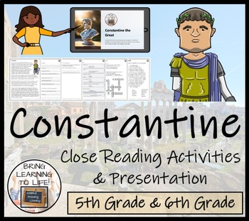 Preview of Constantine Close Reading Comprehension Activity | 5th Grade & 6th Grade