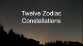 Constellation Flashcards - 12 Zodiac (Google Slides)