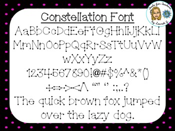 Preview of Constellation Font {True Type Font for personal and commercial use}