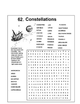 Preview of Constellations Word Search