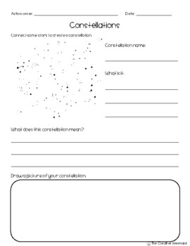 Preview of Constellation Worksheet