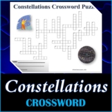 Constellations Crossword Puzzle - Stars - Printable