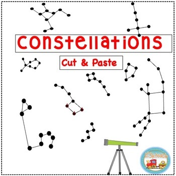 Preview of Constellations Cut and Paste*Printable and/or Digital for Remote Learning