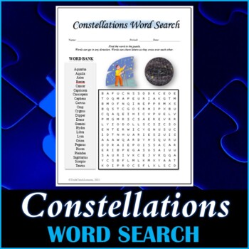 Preview of Constellations Word Search Puzzle