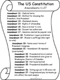 Constitution 27 Amendments Interactive PowerPoint Game 27 