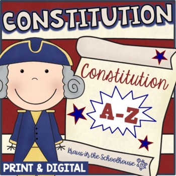 Preview of Constitution A-Z Book | Easel Activity Distance Learning