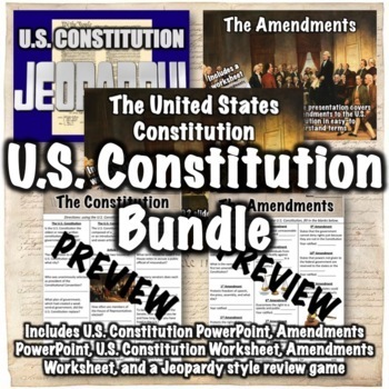 Preview of US Constitution + Amendments Bundle