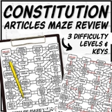Constitution (Articles 1-7) Maze Review Activity