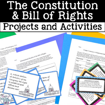 Preview of Constitution & Bill of Rights Unit: 18 Activities & Projects - Mostly Editable