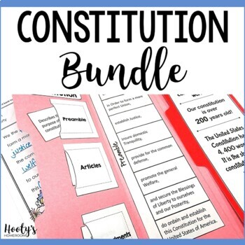 Preview of US Constitution Lap Book, Activities, and Worksheets for Constitution Day Bundle