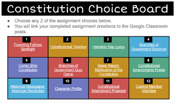 Preview of Constitution Choice Board